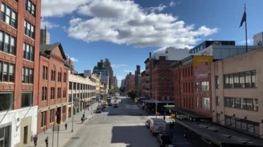 New York, Usa - 1 Ekim 2019: Manhattan şehir merkezi caddeleri.