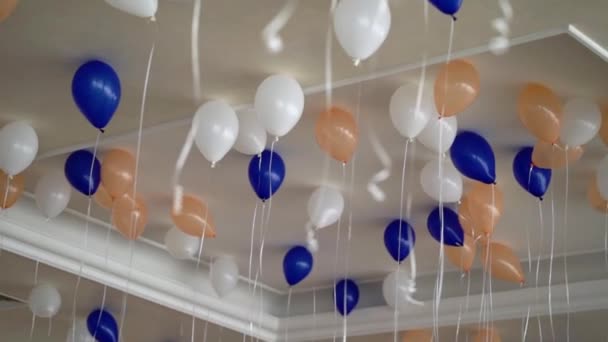 Balloons at the party decorated. — ストック動画