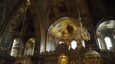 Saint-Petersburg, Rusya - 4 Ağustos 2019: Kilise katedrali veya kapalı bir tapınak. Hıristiyanlık dini.