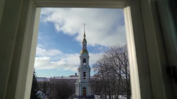 Nikolsky marinekathedrale in saint-petersburg — Stockvideo