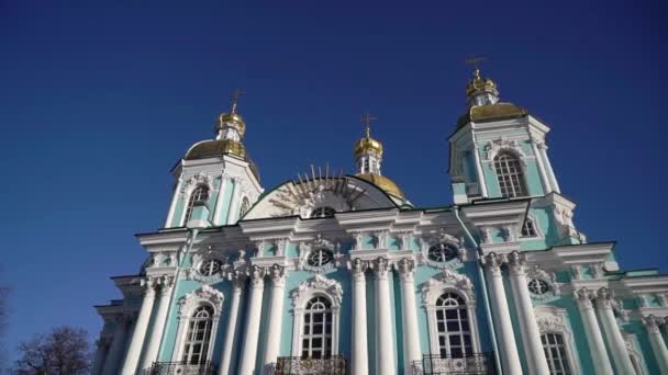 Nikolsky marinekathedrale in saint-petersburg — Stockvideo