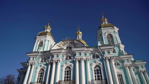 Nikolsky marinekathedrale in saint-petersburg — Stockvideo