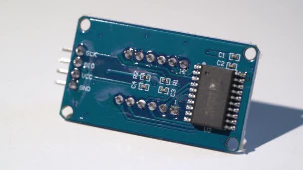 Elektronický digitální zobrazovací modul pro komponenty diy arduino — Stock video