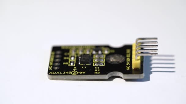 Accelerometer sensormodul elektronisk konstruktion för diy arduino — Stockvideo