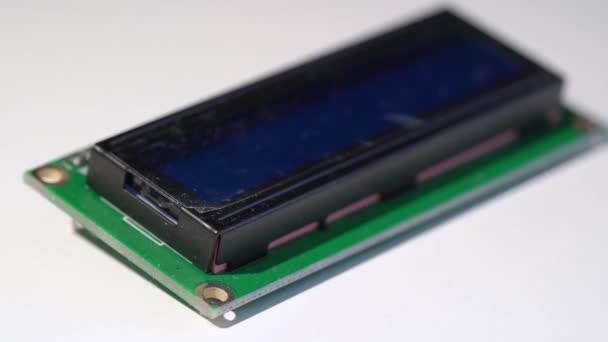 Módulo digital eletrônico da exposição 2x16 para componentes diy do arduino — Vídeo de Stock