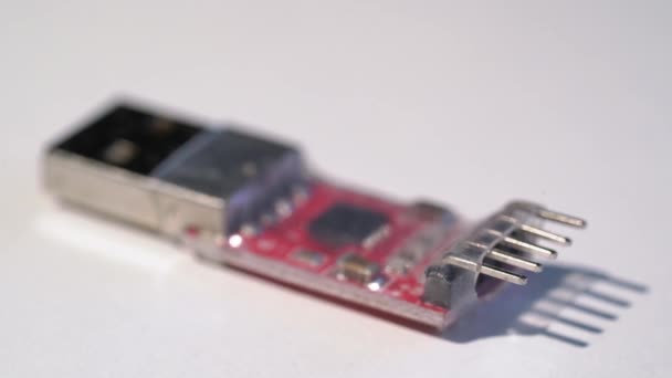 Dispositivo de programación para microprocesador microcontrolador con usb para arduino — Vídeos de Stock