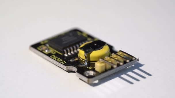 Módulo de reloj en tiempo real RTC componentes electrónicos para diy arduino — Vídeo de stock