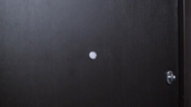 Restorandan bir kutu japan yemeği ve suşi getiren teslimatçı. Kurye teslimatı