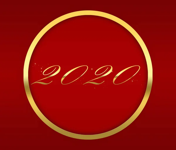 2020 Mutlu yıllar şık grafik tasarımı — Stok fotoğraf