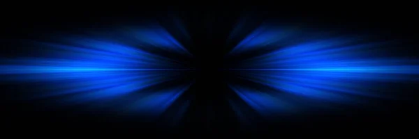 Explosion Blue Light Black Background — Stock Photo, Image