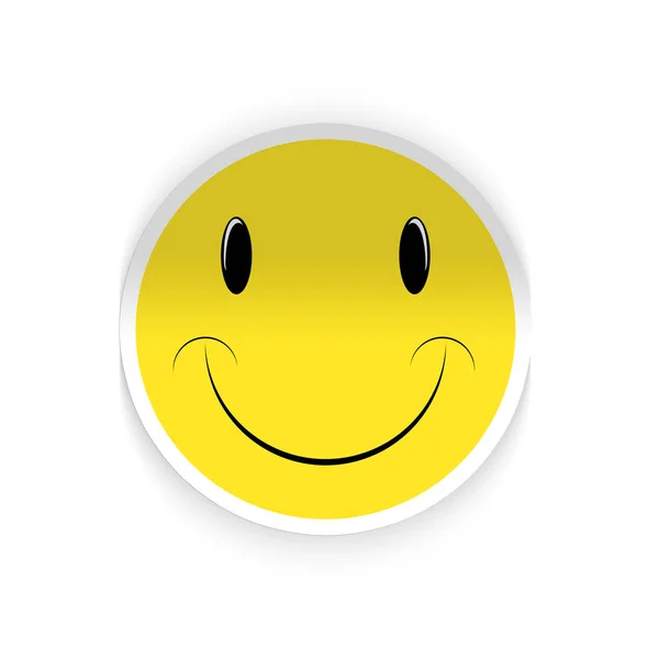 Glimlachende Emoticon Geïsoleerd Een Witte Achtergrond — Stockfoto