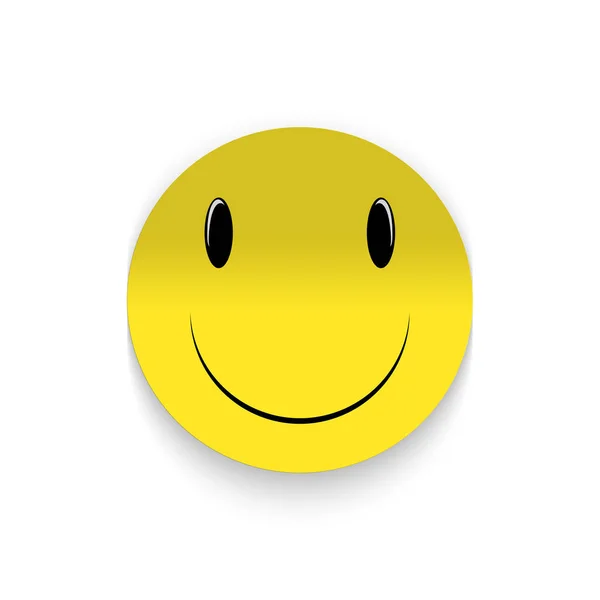 Emoticon Sorridente Isolado Fundo Branco — Fotografia de Stock