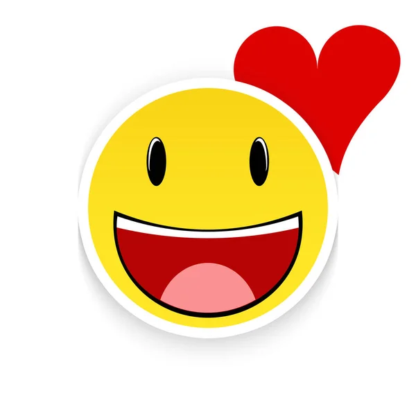 Smiley Love Isolated White Background — 스톡 사진