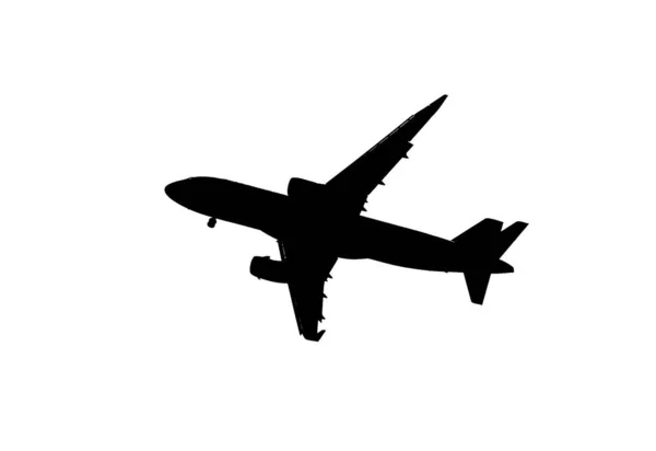Silhueta Avião — Fotografia de Stock