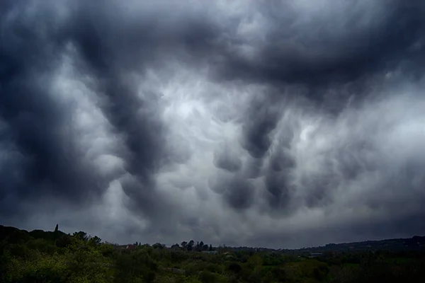 Nuvens Tempestade Formação Furacões — Fotografia de Stock