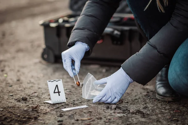 Investigación de la escena del crimen — Foto de Stock