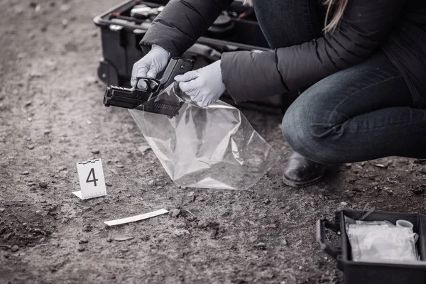 Investigación de la escena del crimen — Foto de Stock