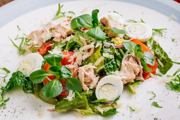 Ensalada de Nicoise de cerca —  Fotos de Stock