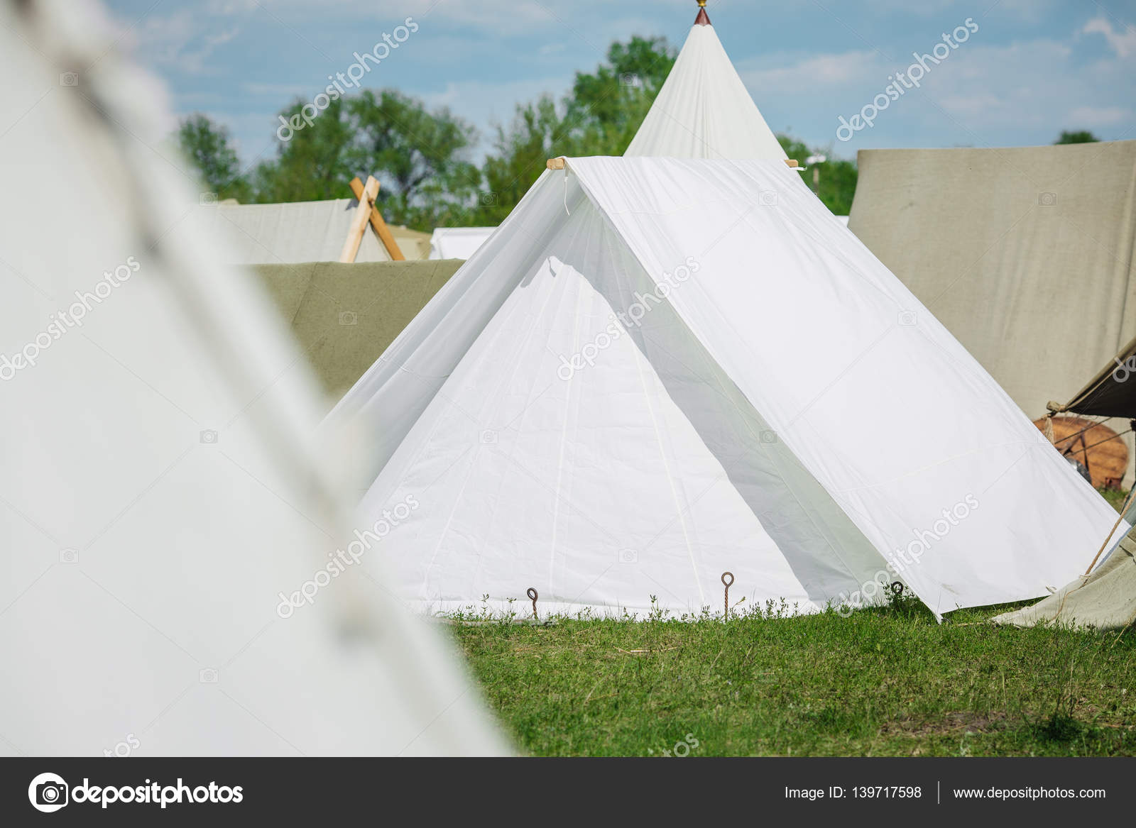 Vintage White Military Army Tents Stock Image Image Of Tents, Shelter:  25156855