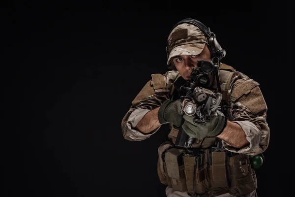 Privát Katonai Vállalkozó Gazdaság Mesterlövész Puska Háború Hadsereg Fegyver Technológia — Stock Fotó