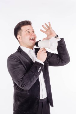 adam tutarak megafon 