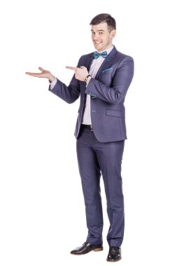 bir şey gösterilen metin veya ürün veya sunumu adam.