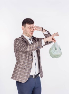 Babası holding kirli kirli bebek bezi 