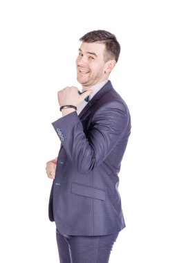 seyir ve parmak işaret işadamı 