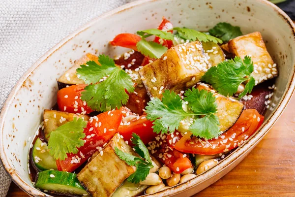 Grilled vegetables salad on plate — Stock Photo, Image