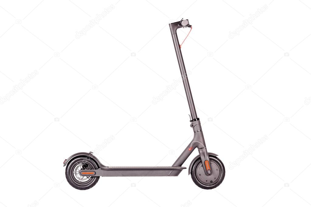 Electric scooter isolated on white background. 
