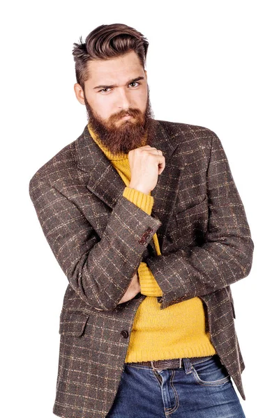 Sakallı işadamı rahat kıyafet 