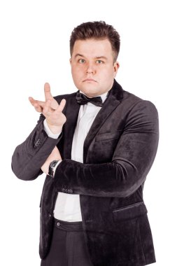 şüpheli duygu ile genç iş adamı. insani duygular expres