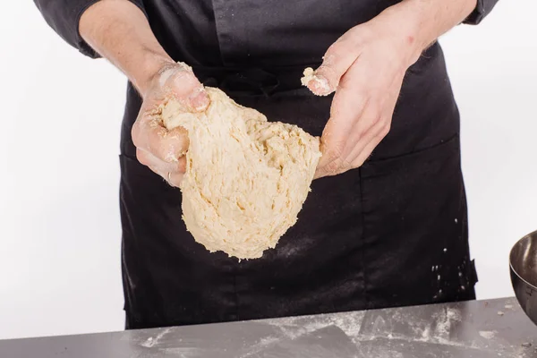 Kock Eller Bagare Att Göra Degen Bageri Matlagning Bakning Och — Stockfoto