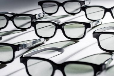 3d glasses on a white background. Eyeglasses frames texture. clipart