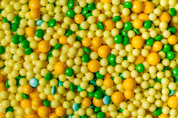 Gele Groene Pillen Ballen Achtergrond Ontwerp Van Achtergrond Voor Een — Stockfoto