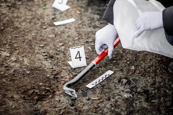 Crime Scene Investigation Collecting Evidence — Stock Photo, Image