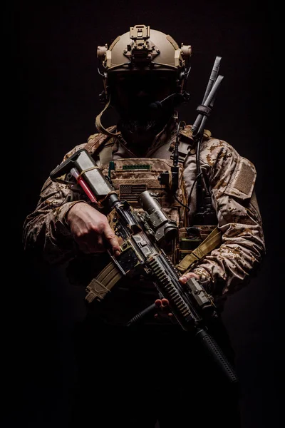 Special forces United States soldier or private military contrac — Stock Photo, Image