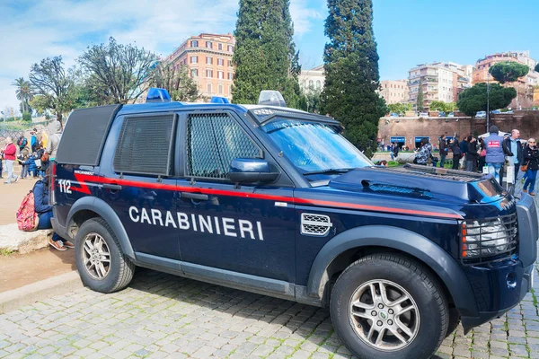 Carabinieri car on Piazza del Colosseo in Rome
