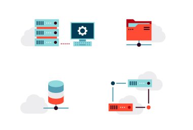 Sanallaştırma Vector Icons Set