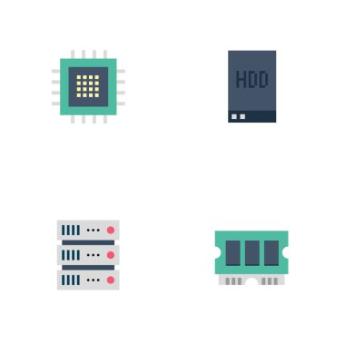 Sunucu düz simgeler