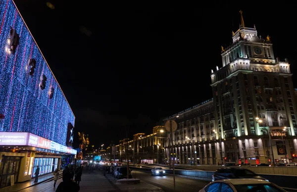 Росія 11,12,2016 Hotel Beijing в Москві зимовий вечір — стокове фото