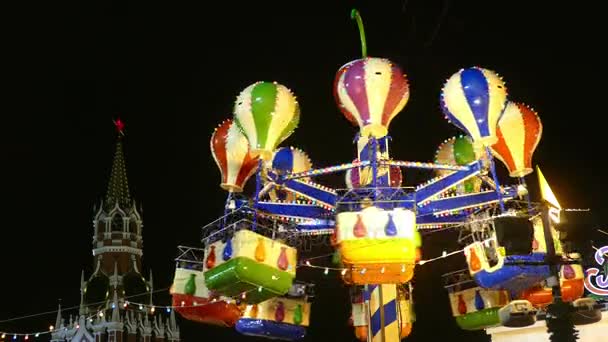 Rotunda da Noite do Kremlin Antes do Natal — Vídeo de Stock