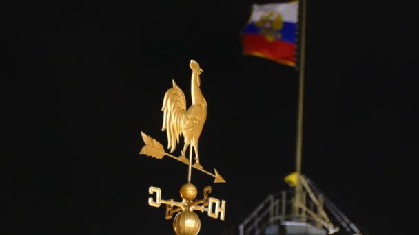 Rooster - Vane Mood and Wind) en el Kremlin — Vídeos de Stock