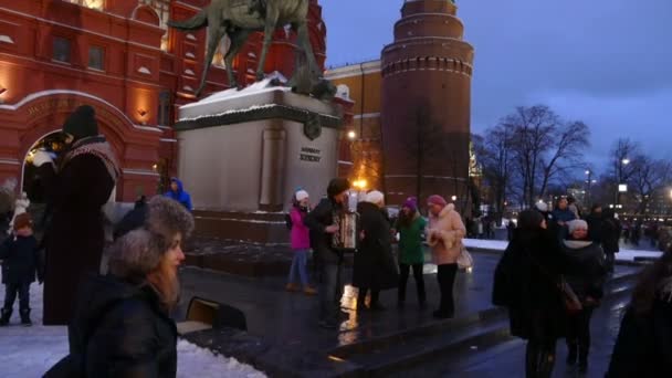 お祭りモスクワの夜 — ストック動画