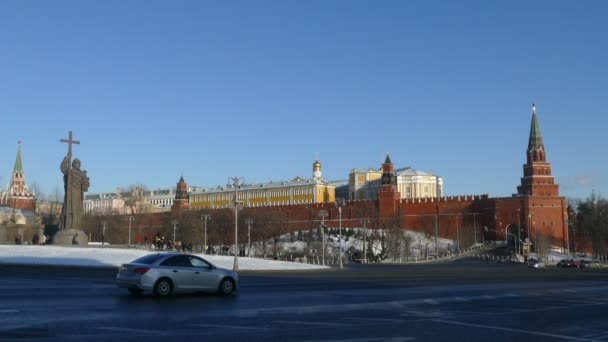 Monument till Prince Vladimir, Kreml — Stockvideo