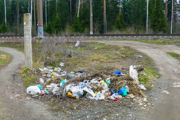 Garbage at the railway station