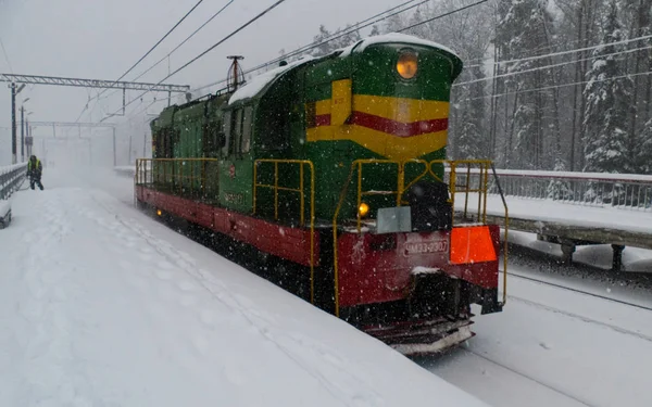 Winter auf der Bahn — Stockfoto