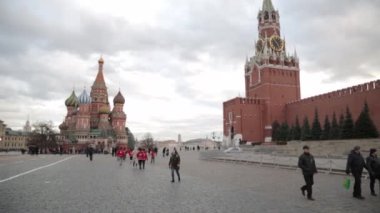 Moskova 'daki Kızıl Meydan 2020 kışında