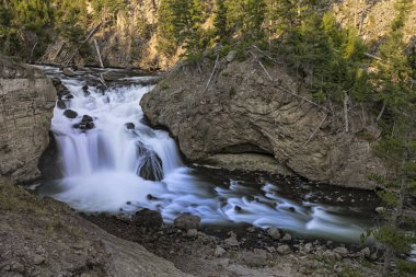 Firehole Falls on Firehole River at Yellowstone National Park Wyoming USA clipart