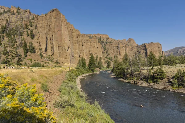North Fork Shoshone River East of Yellowstone National Park Near Cody Wyoming — Stok Foto